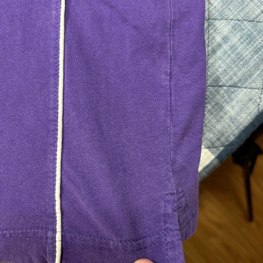 Vantage LSU Tigers Polo Shirt Mens Large Purple Yellow Colorblock NCAA Fan Gear